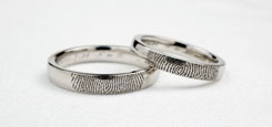 指紋結婚指輪プラチナマリッジリング